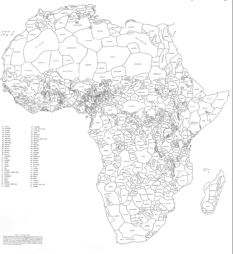 map of africa with ethnic boundaries