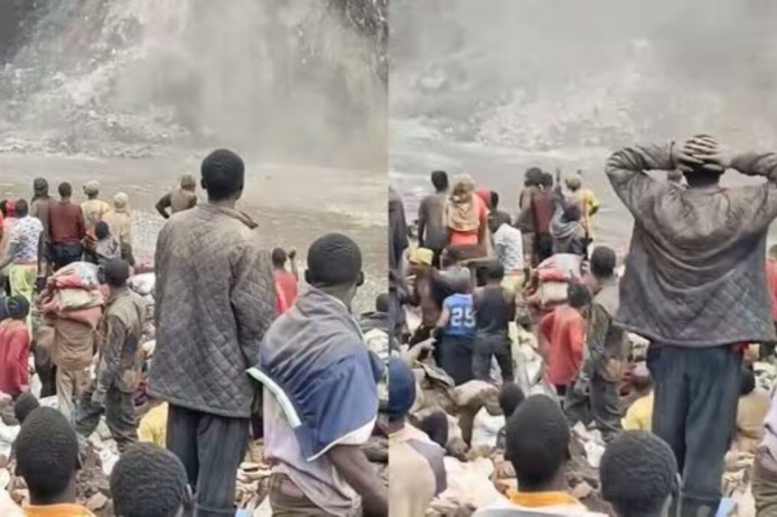 Mountain collapse in Congo